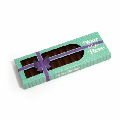 Christmas Eco 12 Baton Bar Present Box Vegan Dark Chocolate 71 Cocoa