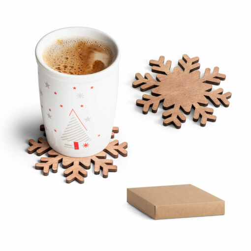 Christmas Plywood Snowflake Shaped Coasters