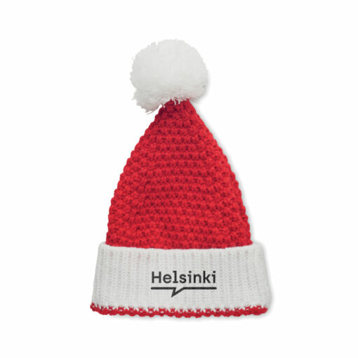 Christmas Santa Knitted Beanie Bobble Hat