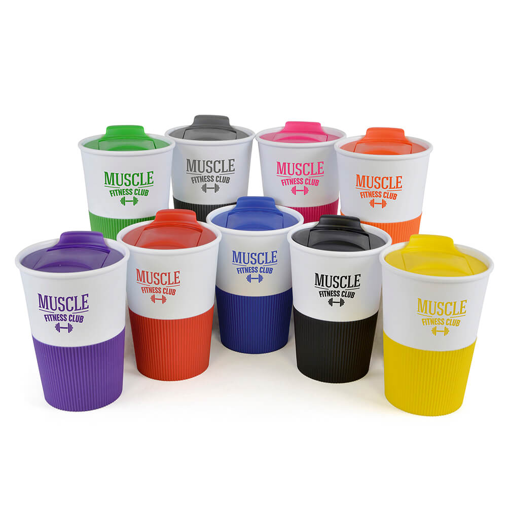 White Plastic Takeaway Mug