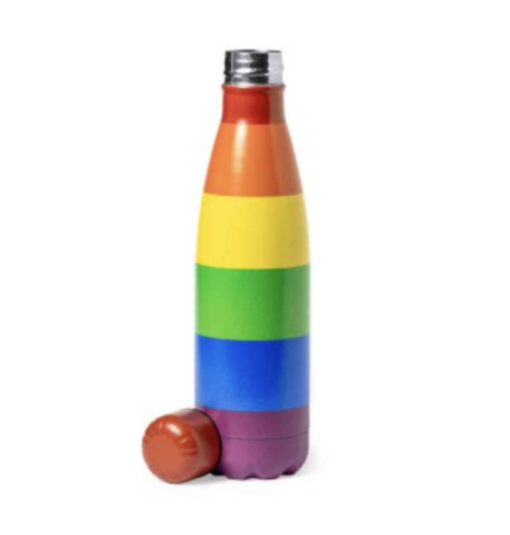 Pride Rainbow 790ml Single Walled Stainless Steel Metal Drinking Water Bottle