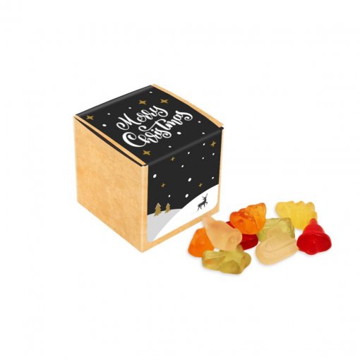 Promotional Christmas Fruit Gums Eco Craft Cube