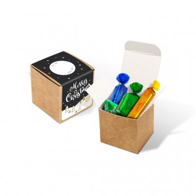 Promotional Christmas Quality Street Eco Craft Cube