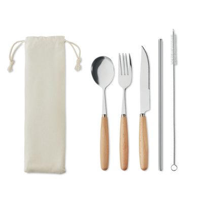 Stainless Steel Beechwood Cutlery Set