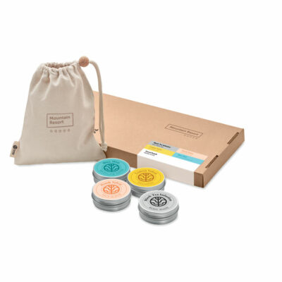 Unisex Travel Vegan Gift Set - Includes Body Wash, Shampoo, Face Scrub & Micellar Water