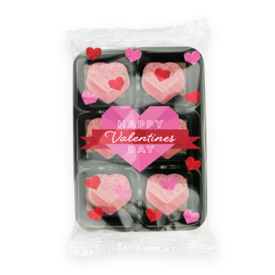Valentines Day Flow Wrapped Raspberry Heart Chocolate Truffles